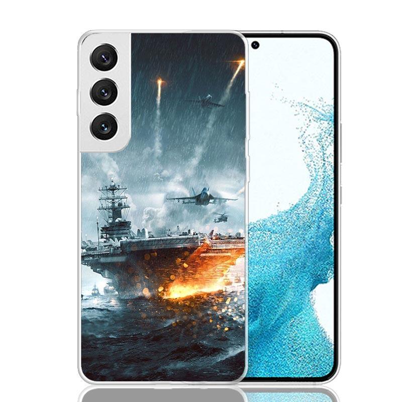 Military Aircraft Warship Fighter Phone Case For Samsung Galaxy S26 Ultra S23 S24 S25 Edge S20 FE S21 S22 Plus Soft Print Shell