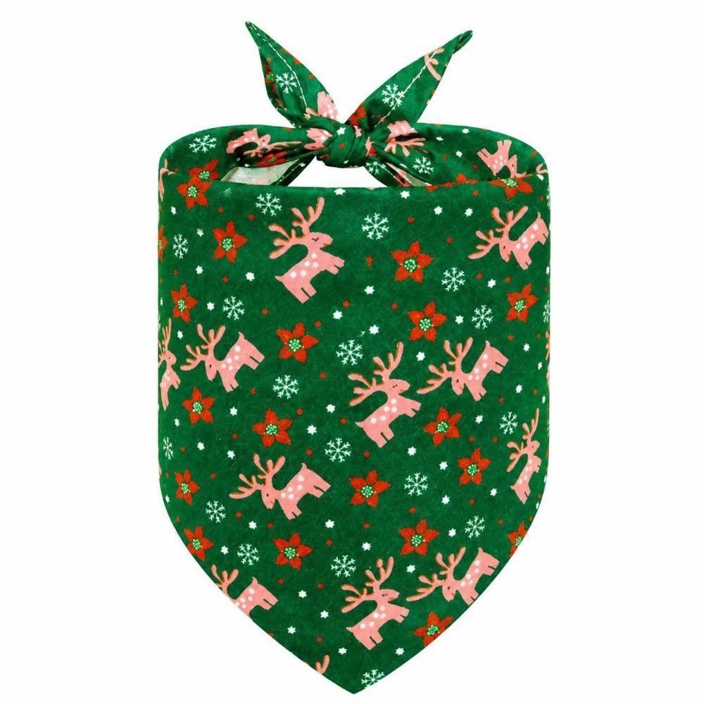 2pcs Adjustable Scarf Bibs Stylish Dog Bandanas Portable Christmas Pet Bandana Pet Supplies