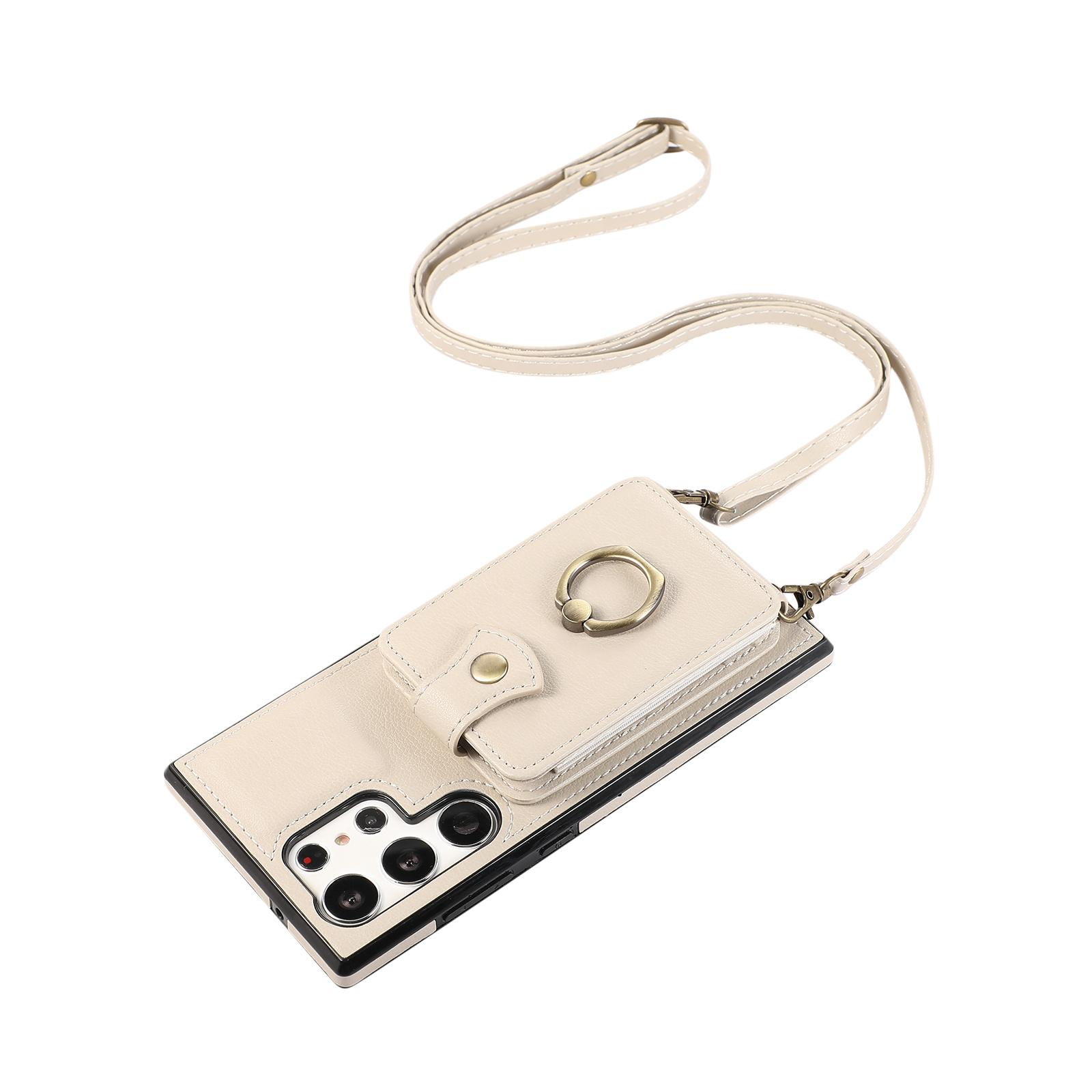 

Женский кожаный чехол для телефона через плечо для Samsung Galaxy S23 S22 S21 S20 S10 A52 A72 A14 A24, чехол с органным дизайном и несколькими слотами для карт, кольцо-подставка для iPhone iPhone 11 Pro Max бежевый