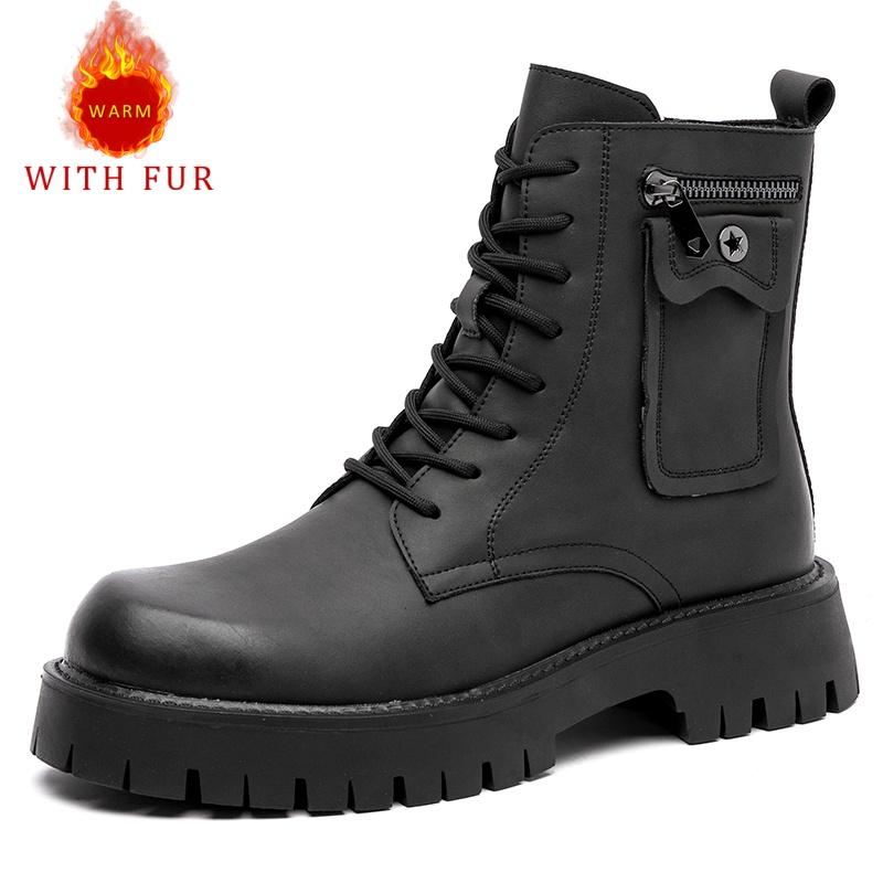Autumn and Winter Men's Boots Fashionable New Designer Style Outdoor Motorcycle Daily Office Business Party Quality Shoes Hot