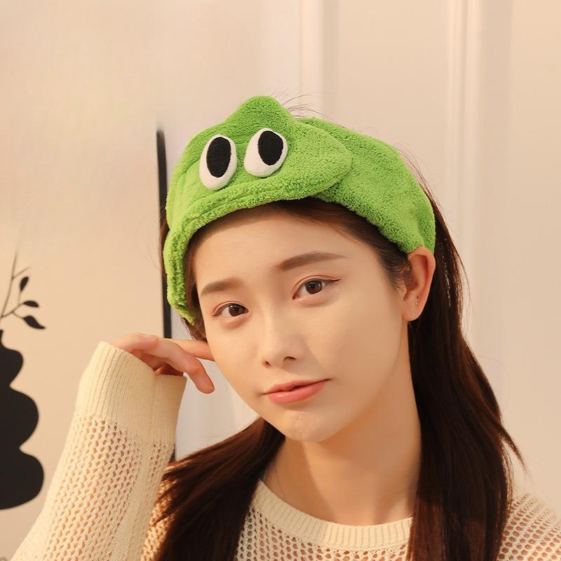 Расслабляющая милая повязка для волос, повязка для умывания лица, чехол для волос для снятия макияжа для девочек, послеродовая коралловая бархатная повязка на голову