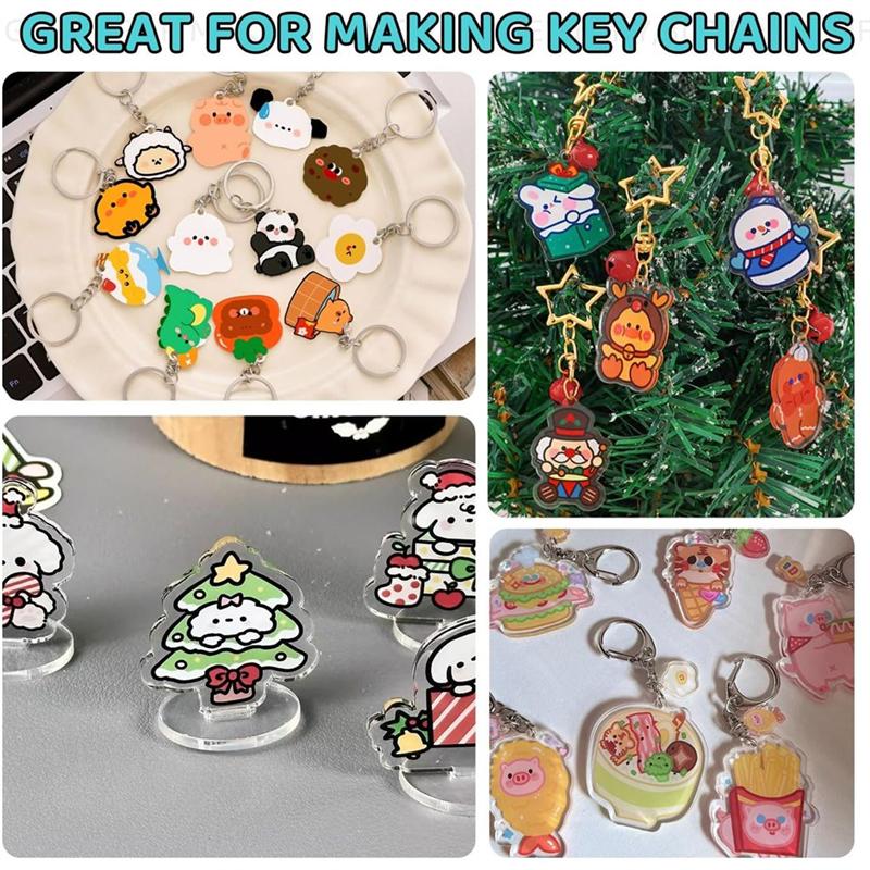 For Art For DIY Kids' Crafts-20-Pack White Shrinky-Dink Sheets-8.3" X 11.6" Printable Shrink Plastic