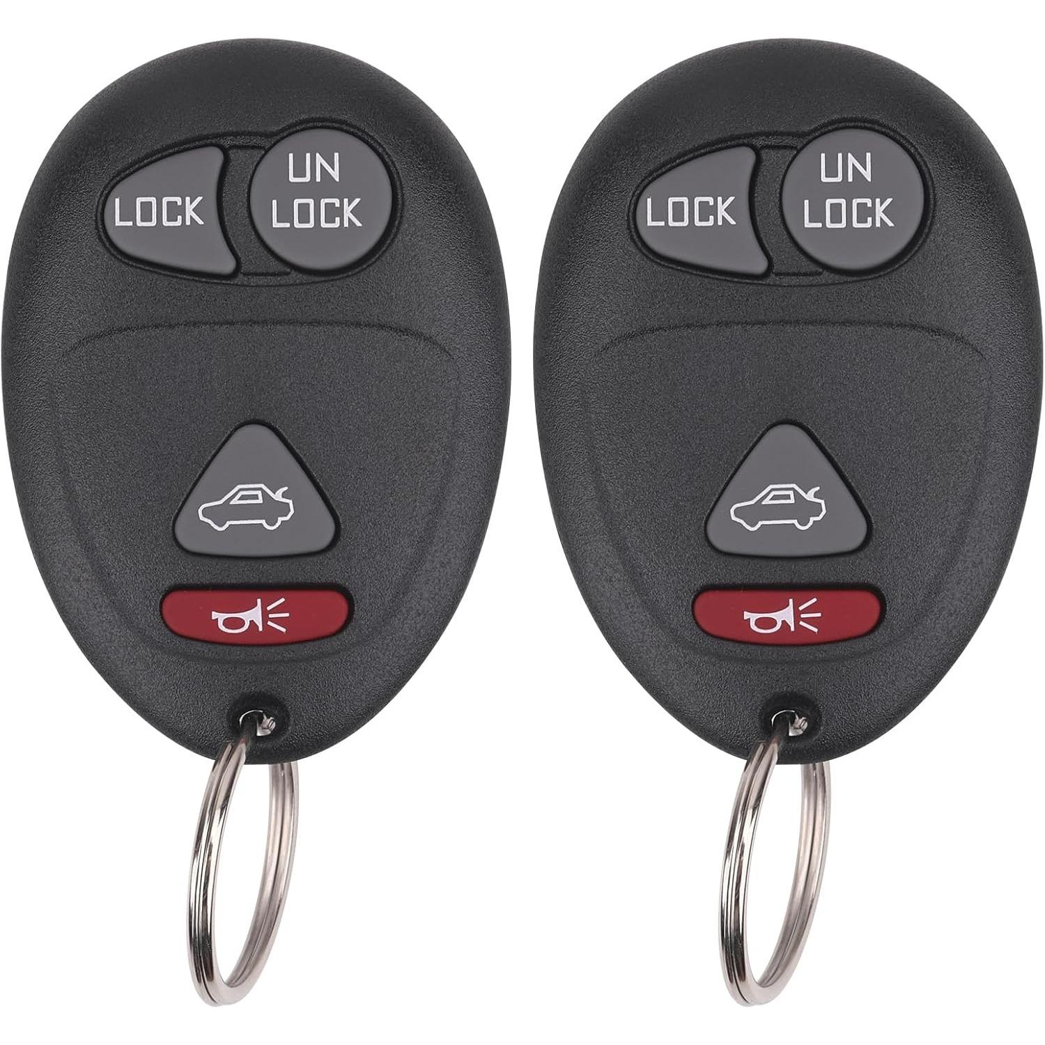 Keyless Entry Remote Control Car Key Fob for Buick Century Regal Rendezvous, Pontiac Aztek Grand Prix 2001-2007, Oldsmobile Intrigue, L2C0007T, 2pcs 2PCS