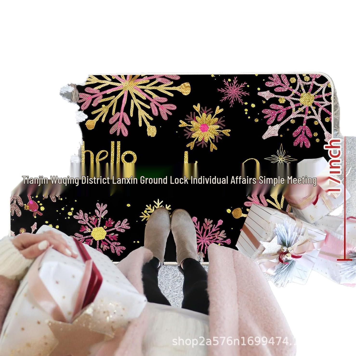 

Праздничное украшение Грязеотталкивающий Легко моющийся Входной коврик 40*60cm Crystal Velvet