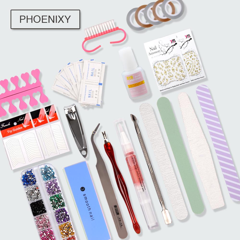 PHOENIXY Manicure Set 36W UV LED Lamp Dryer With 20PCS Nail Gel PolishSoak Off Kit