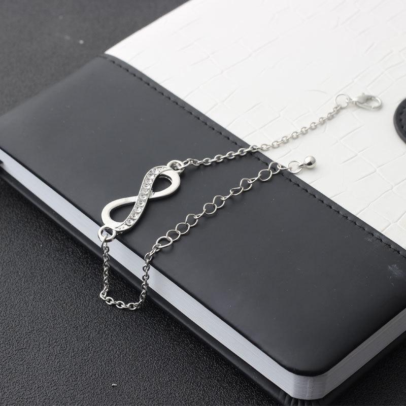 

Модный унисекс-браслет с бриллиантами Infinity: Уникальный, стильный ручной аксессуар, пользующийся популярностью у знаменитостей в Европе и Америке