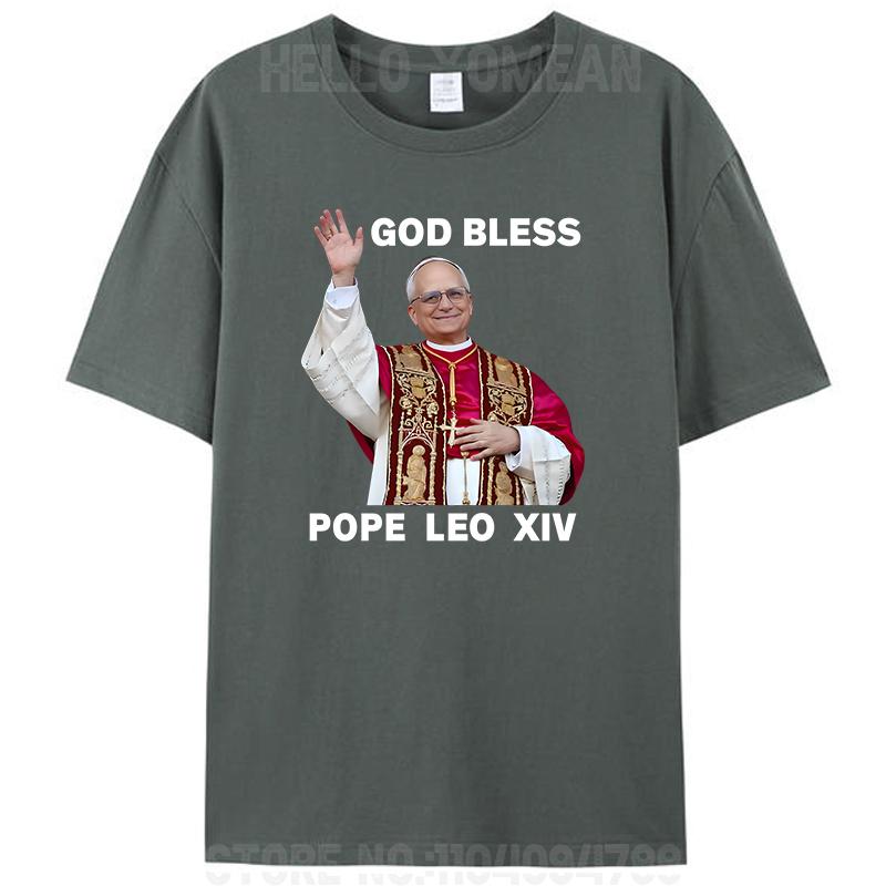 God Bless Pope LEO XIV Tee Gifts Unisex Women Men's Cotton T-Shirt Tops
