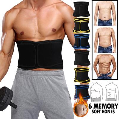Uomo Sauna Vita Trainer Sudore Trimmer Cintura Perdita di peso Allenamento Fitness Compressione Gomma Shaper del corpo