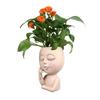 Resin Flower Pots for Home, Unique Flower Pot for Indoor and Outdoor Plants, with Drainage Hole, Add   and Personality To Your Home