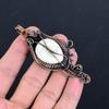 Lady Face White Coral 999 Copper Wire Wrapped Pendant, Handmade Gemstone Pendant Jewelry, Gifts For Wife Brand New Pendant
