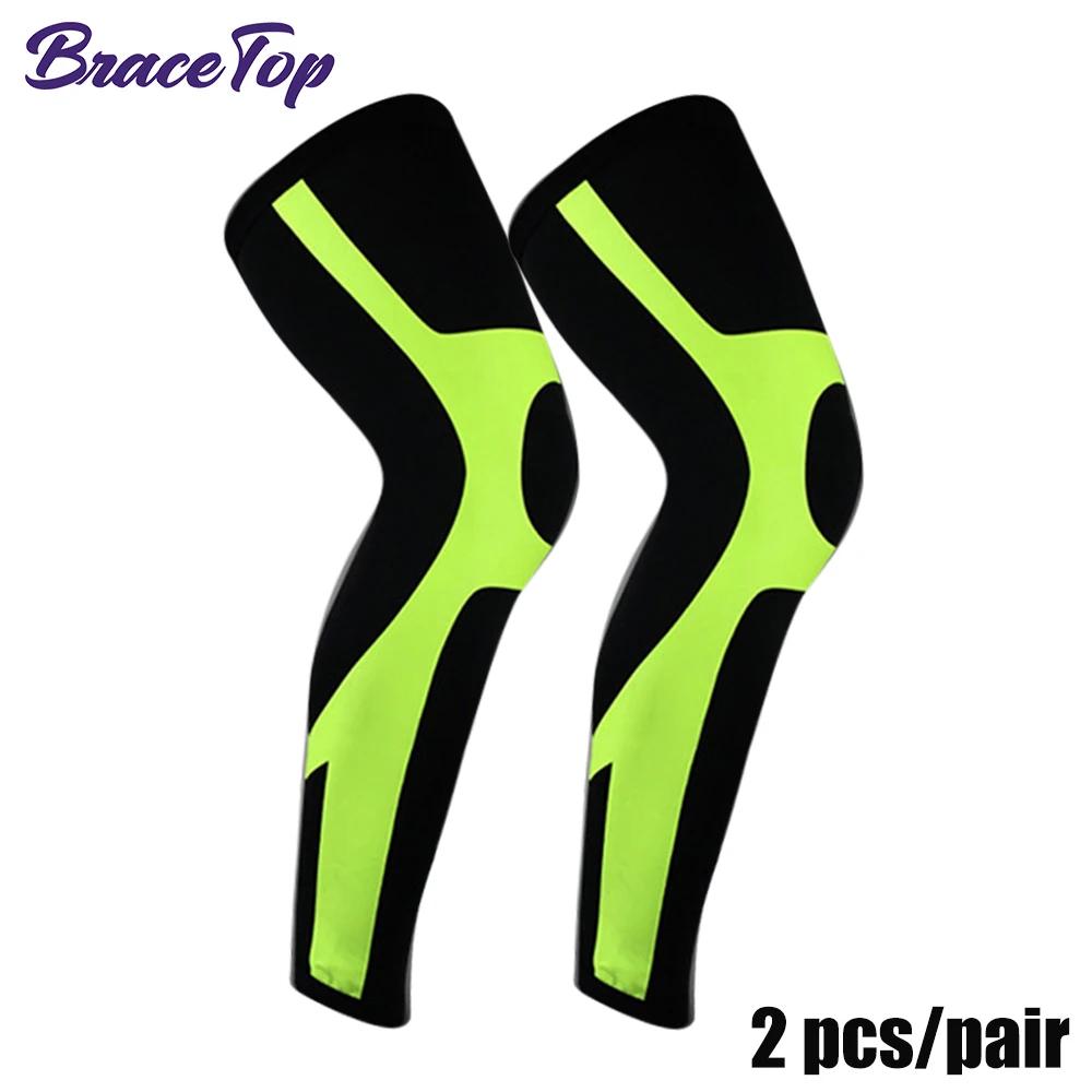 Bracetop Compression Long Socks for Men Women Knee Support Anti Slip Fitness Thigh Stockings Leg Sleeves