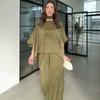 Cross-border Amazon foreign trade 2026 spring and autumn new European and American loose streamer long-sleeved top high-waisted wide-leg pants set