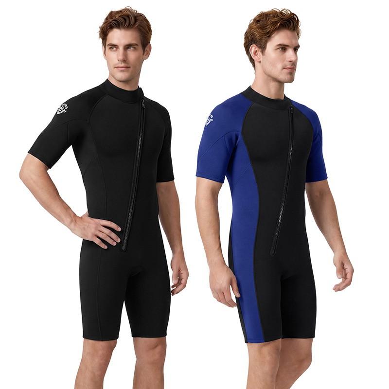 Mens 2mm Neoprene Wetsuit Shorty Snorkeling Diving Surfing Warmth Winter Use