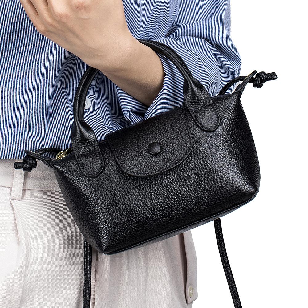 Mini borsa a tracolla in vera pelle – Borsa a tracolla quadrata alla moda da donna