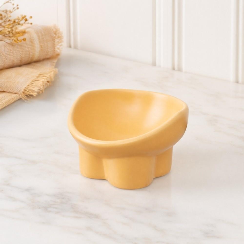 Anti-knock Neck Protection Bowl Large Diameter Pet Food Bowl Elevated Cat Bowl Indoor Use