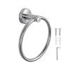 Bathroom Wall Towel Hoop with Round Metal Frame and Hardware Kit for Hand Towel Reach in Guest Washroom Wall Use
