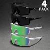 4 Pairs Unisex Glasses Decorative Large Frame Fashion Style