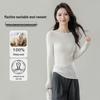 JD FASHION Women's 100% Merino Wool Seamless Base Layer Knit Sweater