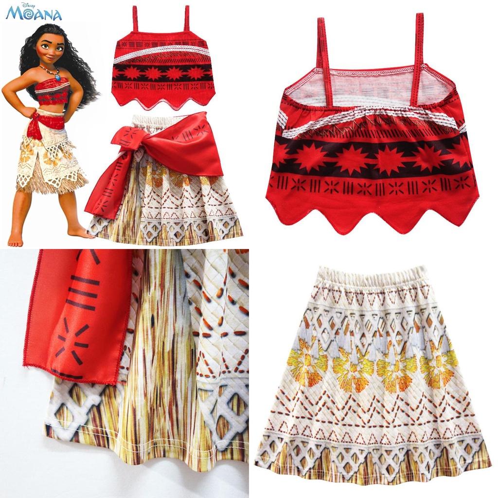 Kids Moana Princess Dress Cosplay Costume For Xmas Party Gift