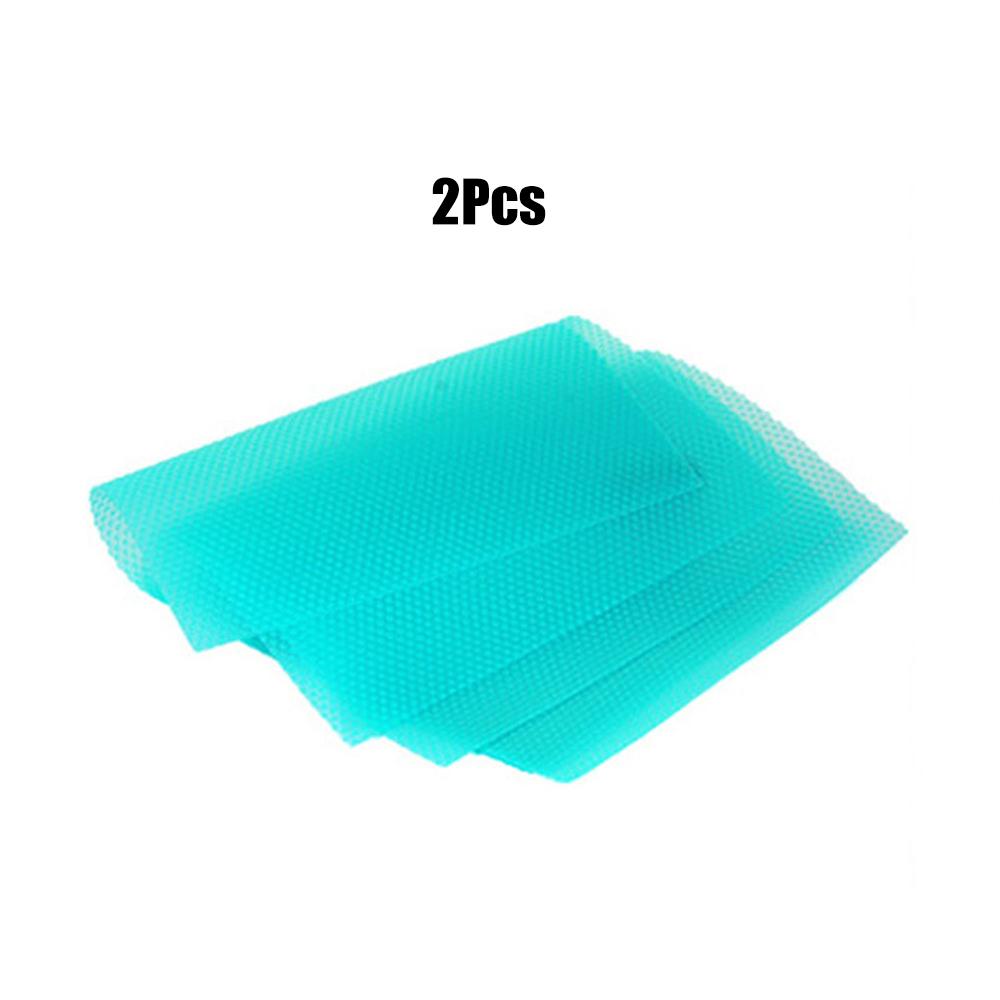 2Pcs EVA Refrigerator Liner Mat Waterproof Washable Fridge Shelves Pads for Drawer Cabinet