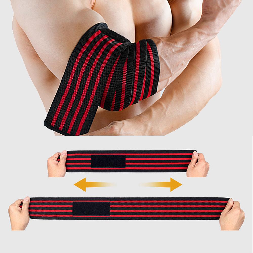 1 Stück 100cm Lang Wickel Ellbogenbandage Atmungsaktive Stütze Gym Fitness Sport Schutzpolster für Gewichtheben Bankdrücken