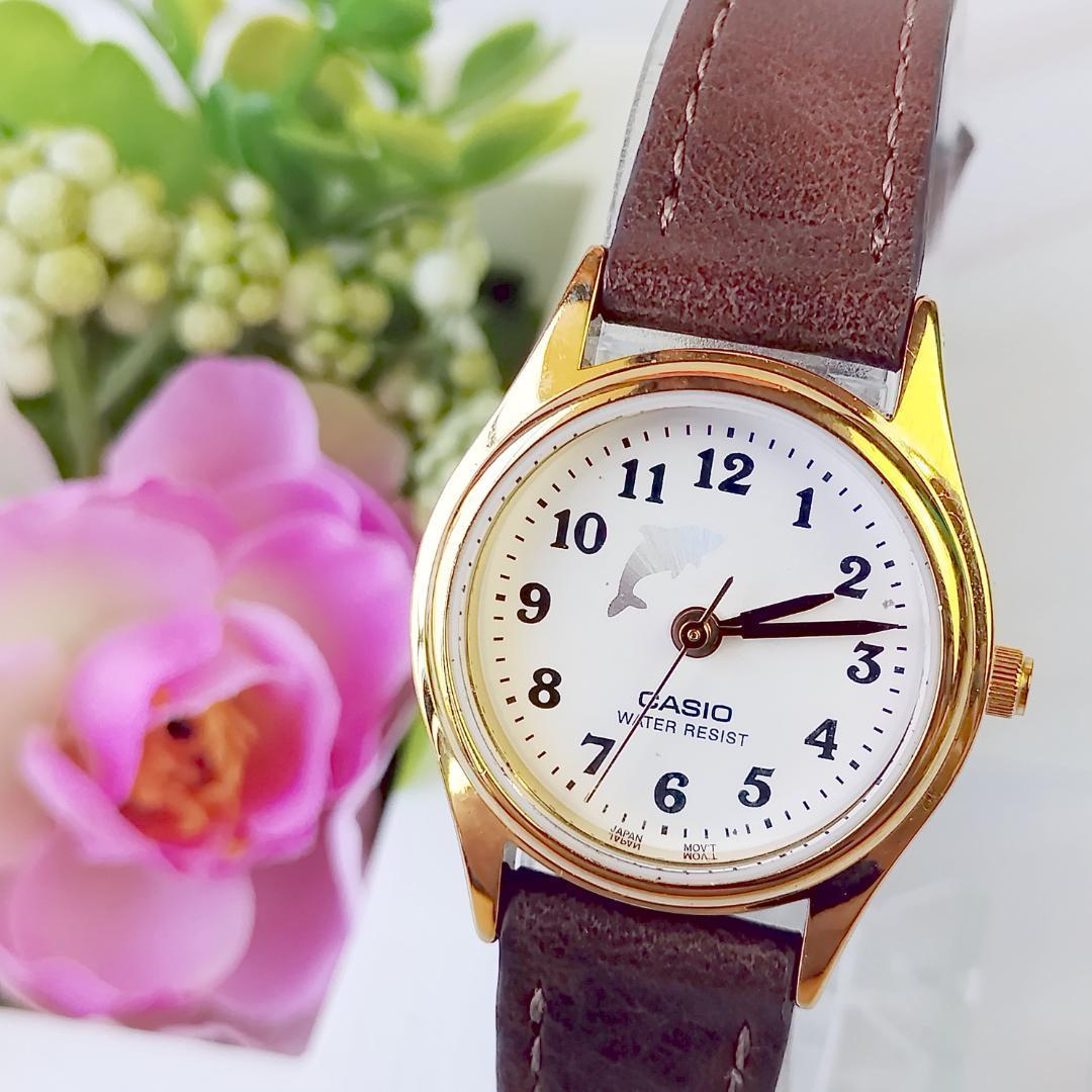 [New Battery] Casio Ladies Watch Dolphin LQ-398 Quartz Operation