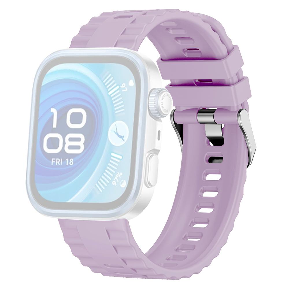 For Huawei Watch Fit 4 Pro Silicone Watch Band Metal Pin Buckle Replacement Wrist Strap