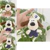Cute Cartoon Plush Dog Keychain With Overalls 12cm Height Perfect For Bags And Backpacks