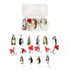 Hard Spinner Fishing Lures Set Bright Colors Fishing Lure Kit Durable Spoon Lures Kit  For Trout