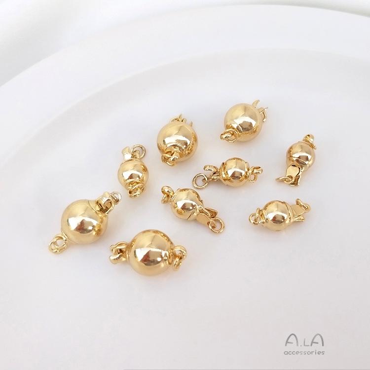 

14K Gold Filled Round Ball Bar Clasp Pearl Necklace Clasp DIY Jewelry Accessories 6mm Round Ball Insert Clasp 1pc