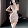 Sex lace sexy hip wrap secretary skirt see-through dew groove sexy uniform temptation no-take-off