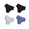 4Pcs/Set Cotton Underwear for Women High Rise Panties Soild Colour Stretch Briefs Ladies Half Cover Briefs Soft Sexy Lingerie