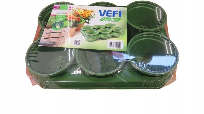 Plastic Seeding Set with 6 Pots and Tray