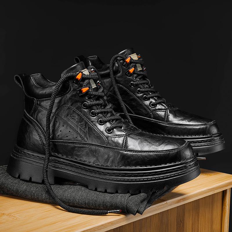 

2024 осень новые зарубежные товары хит продаж кожаные ботинки Martin мужские кожаные уличные ретро ботинки на толстой подошве инструментальные 39 чёрный