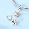 Copper Cross Birthday Stone Silicon Stop Charms Bead Dolphin Horseshoe Pendant For Original Bracelet Women Jewelry