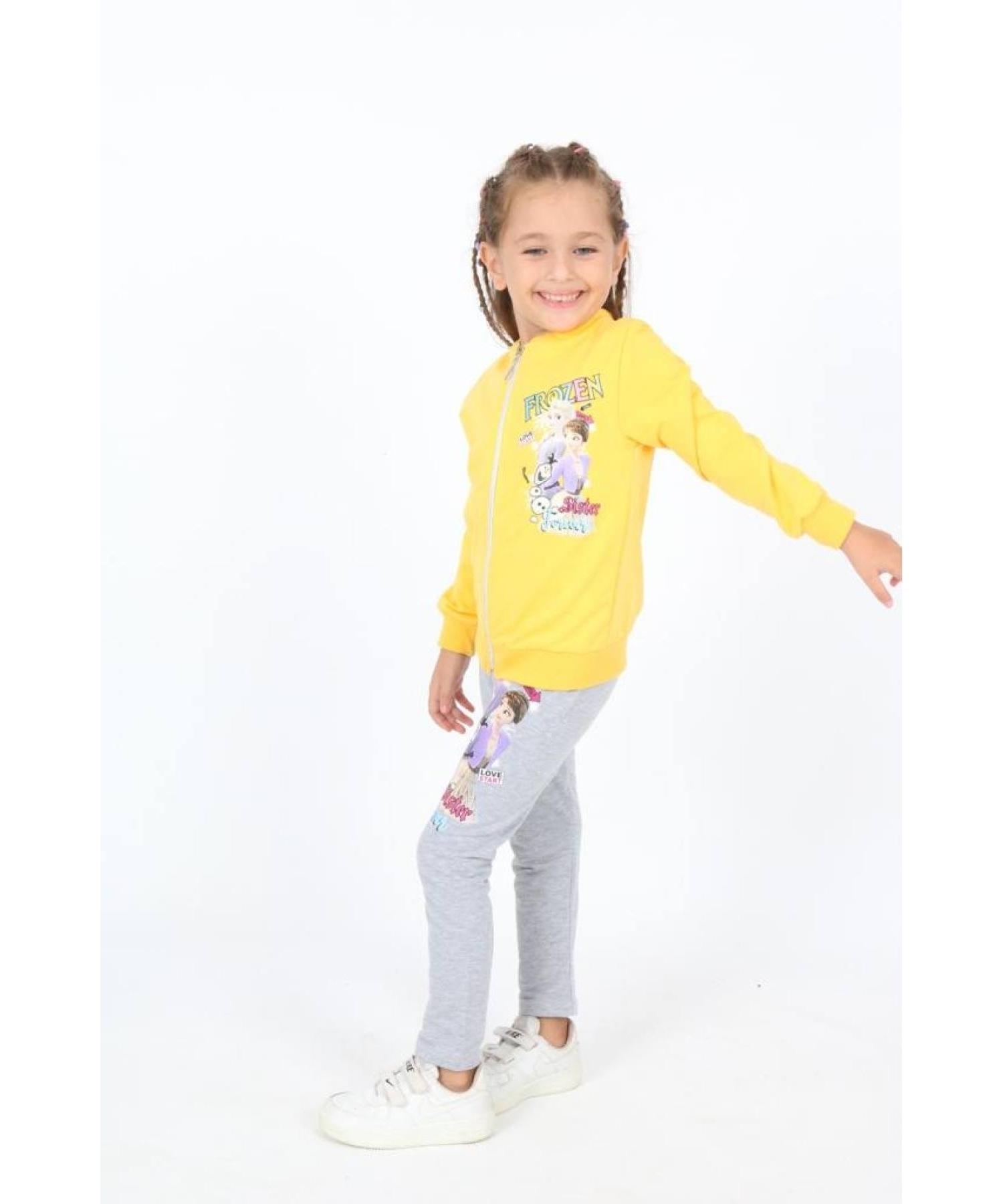 

Тройной чесаный костюм для девочки из двух нитей 2