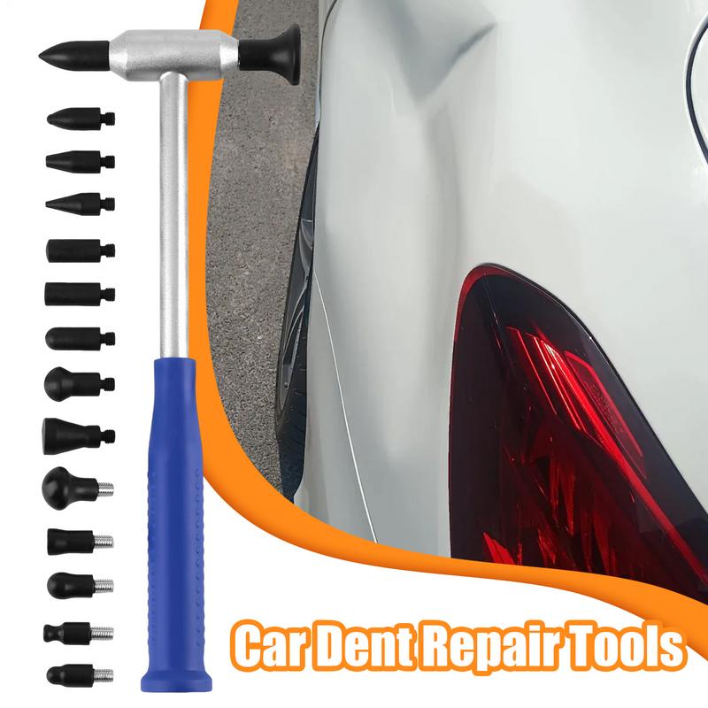 Dellen Reparaturset Karosserieschaden Auto Hammer Lackschonend Multifunktionale Dellenreparaturwerkzeuge Mit 15 Wechselköpfen Für Auto LKW