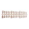 Set of 30 Almond-Shaped Cat-Eye Press-On Nails with Gilded Edges – High-End, Light Luxury Style, In Stock.