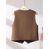 Suit Black Vest Women's Versatile Spring and Autumn New Fashion Waistcoat