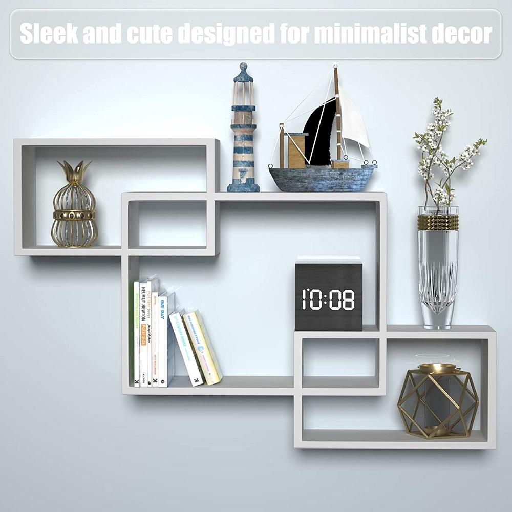 Digital Alarm Clock Wooden Electronic LED Time Display Adjustable Alarm Volume