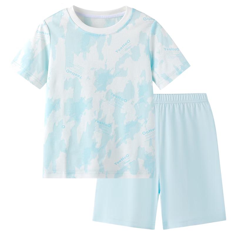 YEEHOO Kids  7A Antibacterial Modal Short Sleeve Pajama Set 150