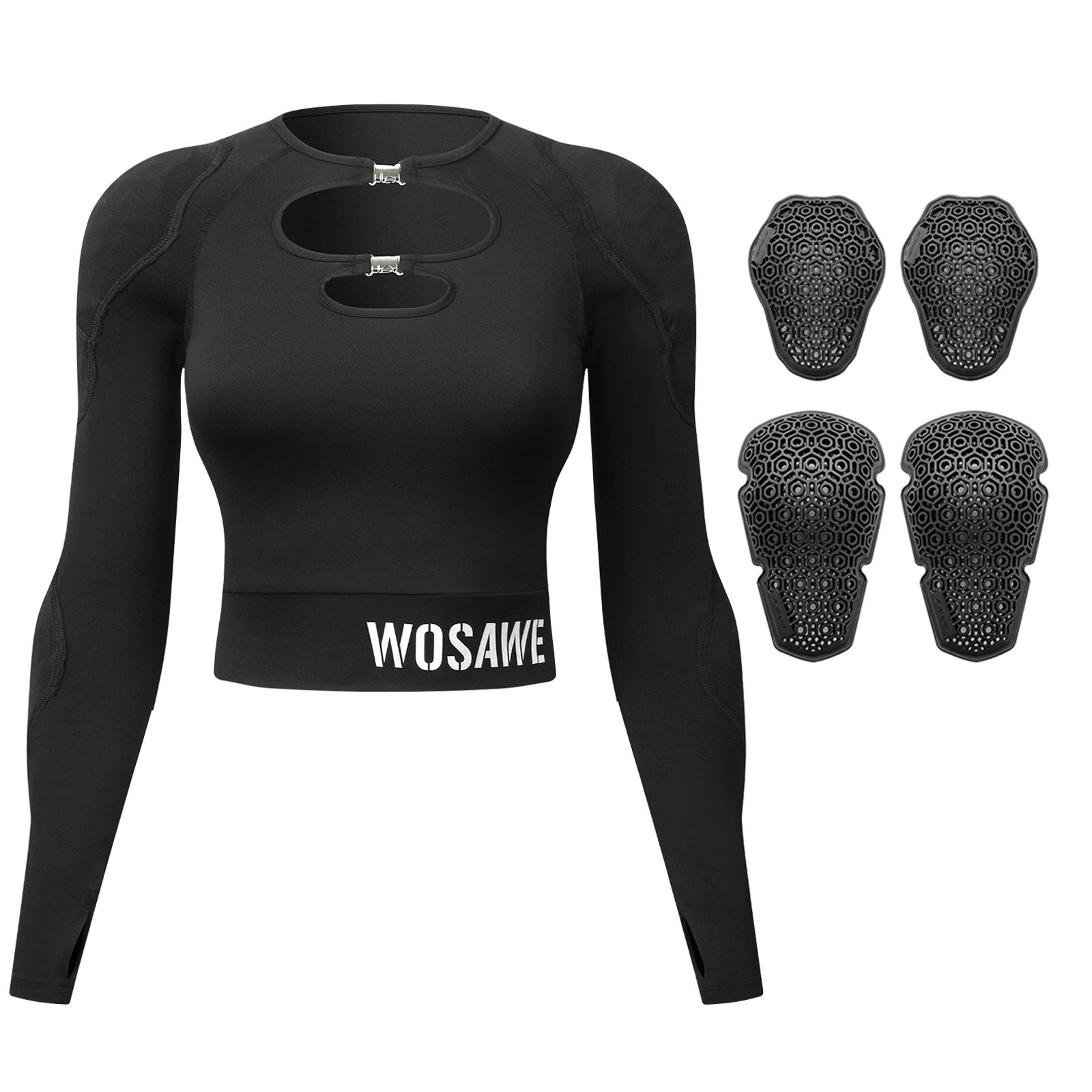 

WOSAWE Women s Motocross Motorcycle Stretch-Fit Sexy Breathable CE-Certified Soft Protective Gear Riding Jacket M чорний