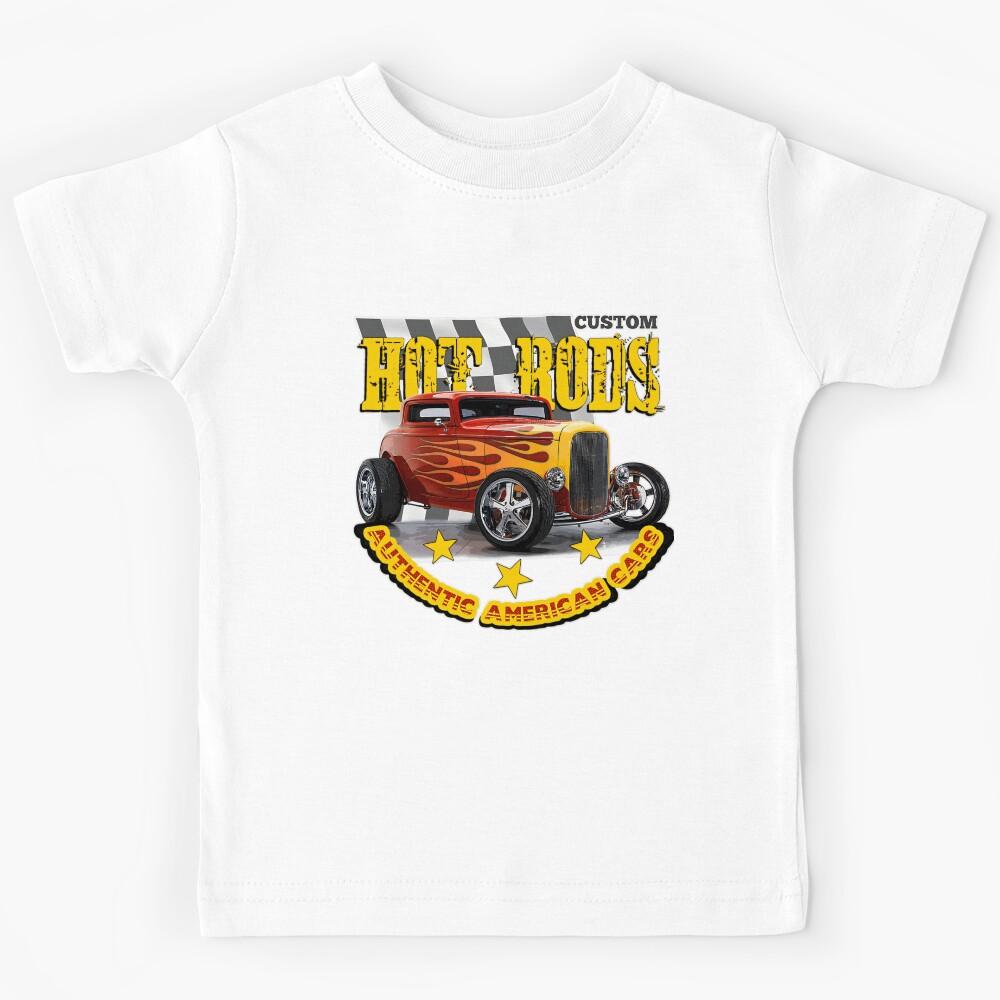 Rod Car Drag Muscle Hot Racing Vintage Kids T-Shirt 100