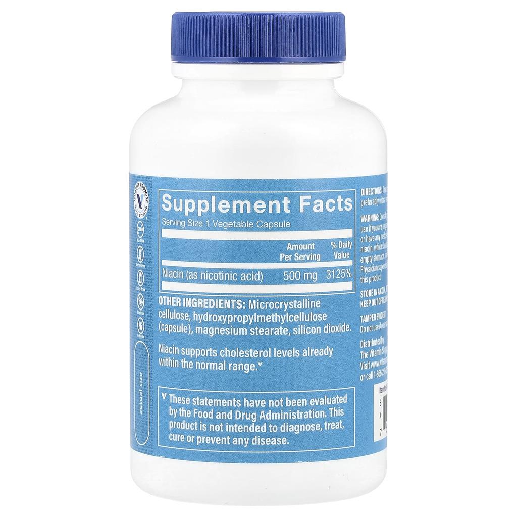 Niacin, 500Mg, 100 Veggie Caps