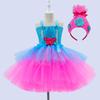 Trolls Tutu Jurk voor Meisjes Prinses Poppy Verjaardagskostuums voor Kinderen Magische Elfen Halloween Jurken Meisje Fee Bloemen Outfits