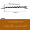 High-Speed Steel Extended Straight Shank Three-Flute End Mill, 2.5-10mm, White Steel