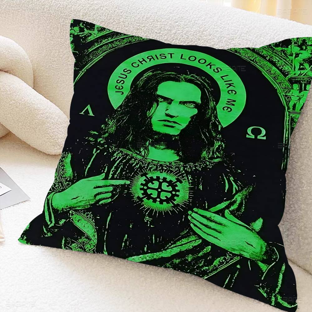 Rock Band T-Type O N-Negative Pillow Case Cushion Cover Car Throw Pillow Case For Sofa Car Christmas Gift 40x40cm 45x45cm