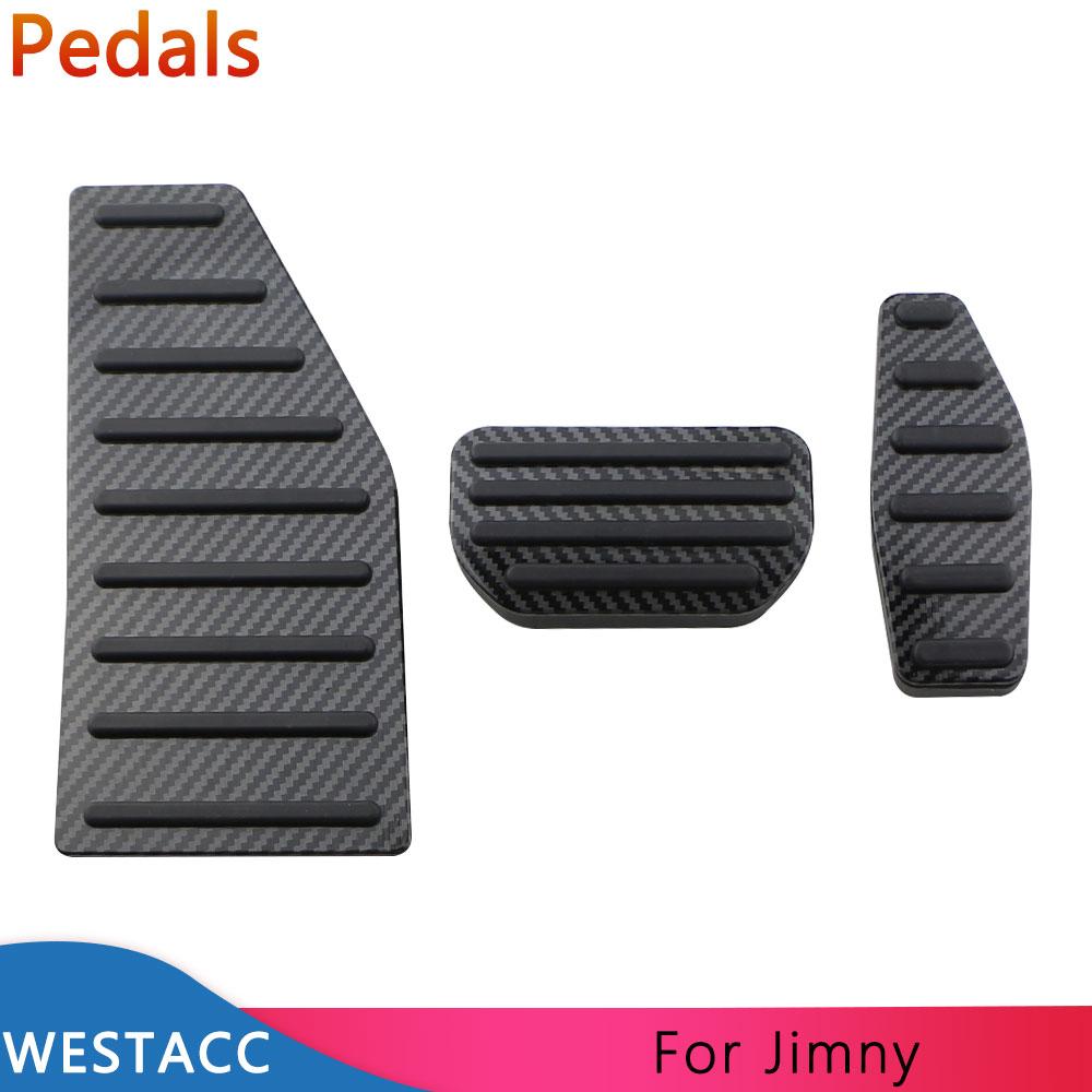 Car Pedals Cover for Suzuki Jimny JB74 JB64    2022 Accelerator Fuel Brake Clutch Foot Rest Pedals Cover