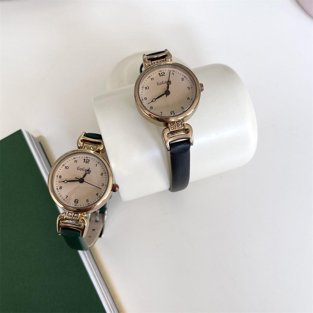 French Retro Round Exam Watch Female Student Niche Light Luxury Simple Fashion Temperament Small
