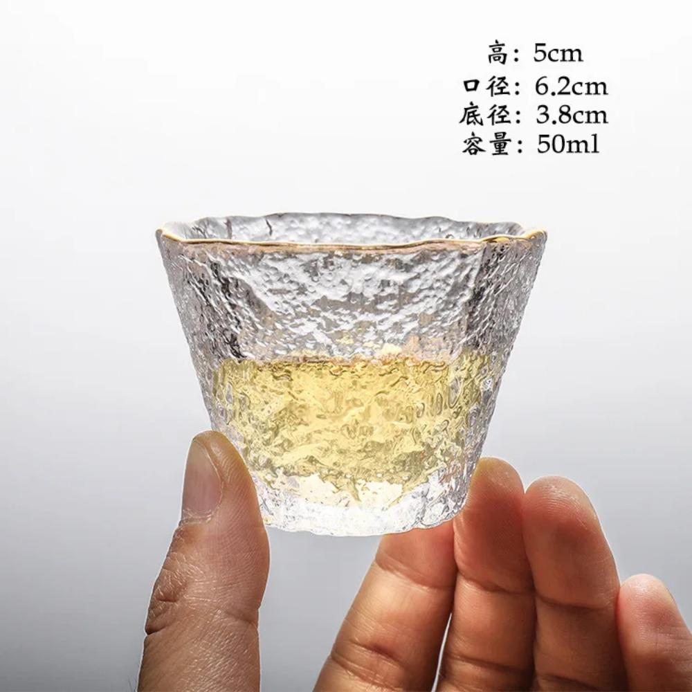 Pahar de whisky High-end nivel înalt de aspect sticlă creativă japoneză pahar de bere cană de uz casnic Pahar Ceașcă de Ceai din Sticlă cu Margine Aurie